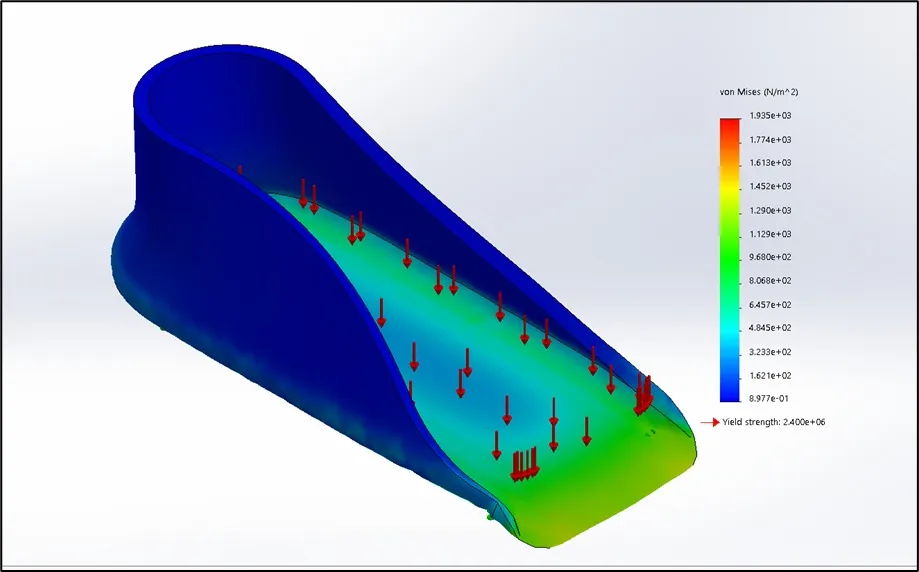 Footwear material simulation preview